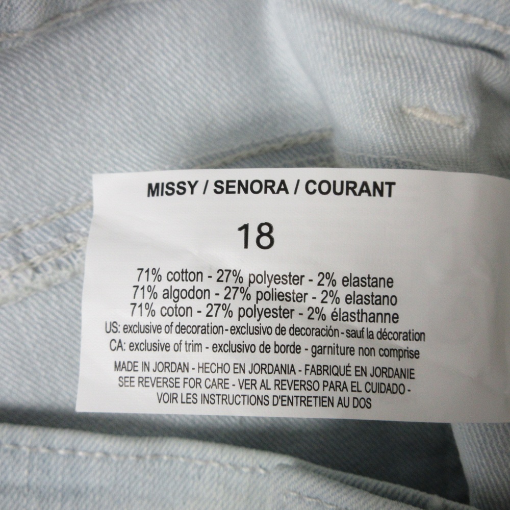 Gloria Vanderbilt Womens Wide Leg Crop Jeans 18 Light Blue 5 Pocket Denim Casual - Picture 13 of 14